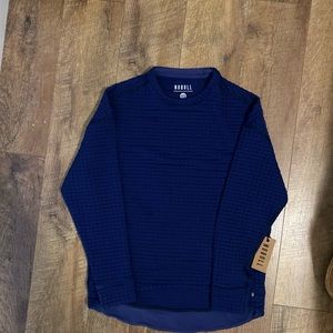 NOBULL Waffle Pullover Blue XS NWT